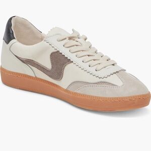 Dolce Vita Cream and Tan Leather Sneakers